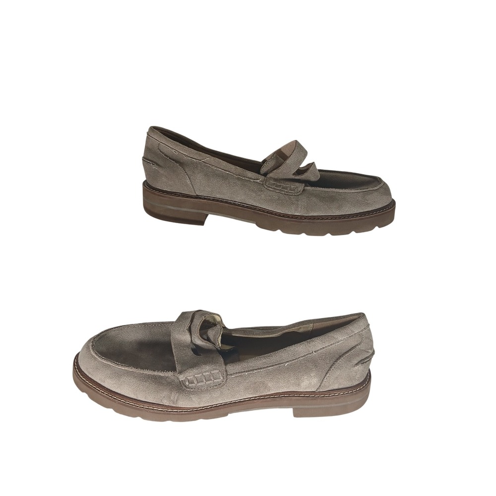 Anne Klein Everly Loafers 7.5M Taupe iFlex Comfort Preppy Minimalist AKEVERLY